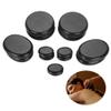 16Pcs/Box Hot Spa Black Basalt Massage Stones, Essential Oil for Relaxing Nerves, Relieve Stress, Improve Sleep Quality, Oval Shape Stone Volcanic Massage view 2