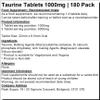 Taurine 1000mg - 180 Tablets view 2
