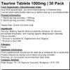 Taurine 1000mg - 30 Tablets view 2