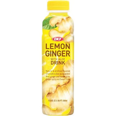 rumarkt OKF Aloe Vera King Drink Lemon & Ginger Pack of 20 (20 x 500 ml)