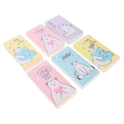 Portable Novelty Napkins 12 Packs Wood Pulp Disposable Napkins