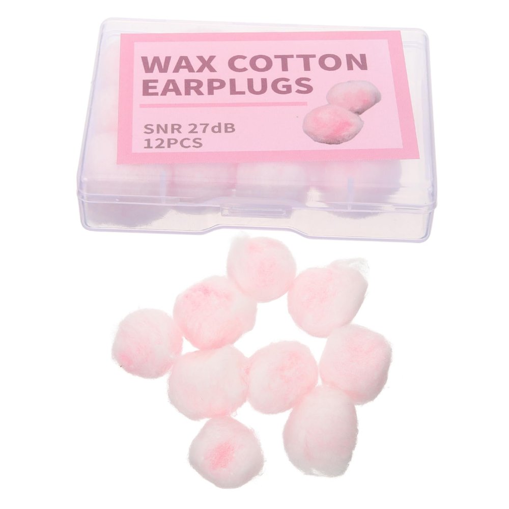 JECOMPRIS 12pcs Soft Wax Ear Plugs Noise Blocking for Sleeping Cordless Design Noise Reduction Earplugs for Work and Travel