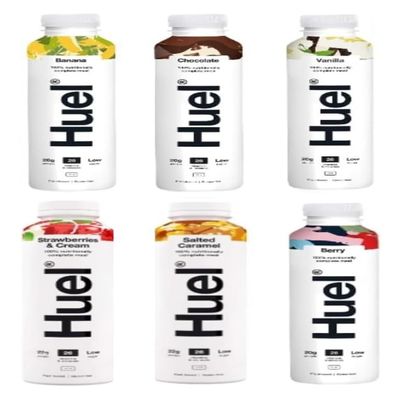 Huel 500ml Variety Pack Ready To Drink Nutritionally Complete Meal Flavours Inc. Chocolate, Vanilla, Banana, Berry, Salted Caramel, Strawberries & Cream (Pack of 6)
