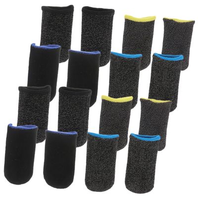 minkissy Finger Protectors for Gaming 8 Pairs Non-Slip Fingertips Breathable Screen Covers Thin Design Anti-Sweat Enhance Gaming Performance