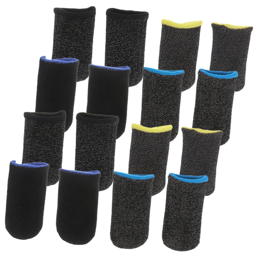 minkissy Finger Protectors for Gaming 8 Pairs Non-Slip Fingertips Breathable Screen Covers Thin Design Anti-Sweat Enhance Gaming Performance