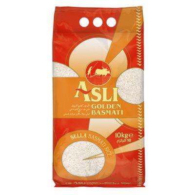 FreshCart Basics Asli's Golden Sella Basmati Rice 10kg - Pack of 1