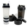 Fittify Protein Shaker Bottle with Storage Compartments | Pre-Workout, Protein, Supplements | 16.9 oz (500 ml) [Clear] view 2