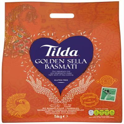 FreshCart Basics Tilda's Golden Sella Basmati Rice 5kg - Pack of 1