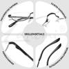 Lanomi Half Moon Reading Glasses Men Women Semi Round Clear Lens Readers Slim Metal Half Frame HD Eyeglasses Silver 1.75 view 4