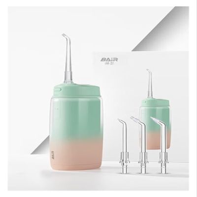 BAIR V2 Small Mini Dental Flusher Portable, Electric Cleaner Home Dental Cleaning Water Floss 4 Nozzles. (32-33, 3435, 36-37, 38-39, 40-41, 42-43, 44-45, 46-47 : Pinellia ternata)