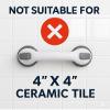 2 PK Grab Bars for Bathtubs and Showers, Shower Handles for Elderly Seniors bar Bars Safety Elderly Suction 500 lbs Cup and Walls bathtubs Handicap He view 4