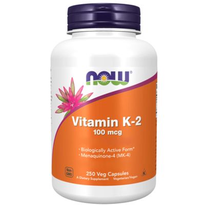 Now Foods, Vitamin K2 MK-4, 100mcg, with Alfalfa Powder, 250 Vegan Capsules, Gluten-Free, Vegetarian, SOYA-Free, GMO-Free