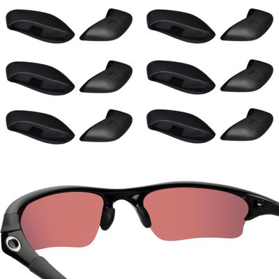 Acefrog 3 Pairs Upgraded Nose Pads for Oakley Flak 2.0 OO9295, Flak Jacket, Half Jacket 2.0 OO9144, Half Jacket XLJ, Flak Beta, Flak Draft Sunglass Push-in Nose Piece Replacement, Anti-Slip, Black