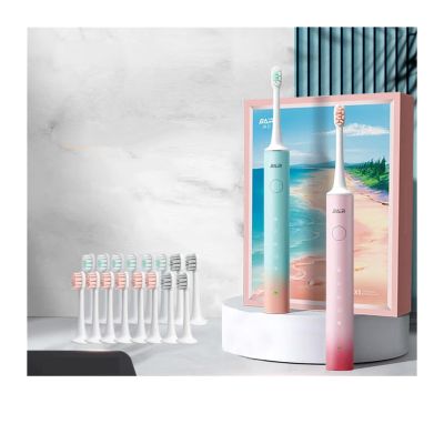 Bayer X3/X304 Electric Toothbrush Adult Sonic Shock Rechargeable Deep Clean Soft Hair Automatic Toothbrush for Men and Women (32-33, 3435, 36-37, 38-39, 40-41, 42-43, 44-45, 46-47 : Cherry bl