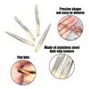 2 Pieces Golden Tweezer Tools, Professional Tweezers Set, Pointed Tweezers, Eyebrow Tweezers, Stainless Steel Tweezers, Blackhead Remover Tweezers, Multifunctional Tweezers view 3