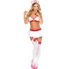 Nurse Outfits Sexy Fancy Dress Women Nurse Mini Skirt Costume Naughty Lingerie Doctor Cosplay Babydoll Uniform Roleplay Dress Up Nightwear with Headpiece Stockings for Halloween Club Party (Style A) view 1