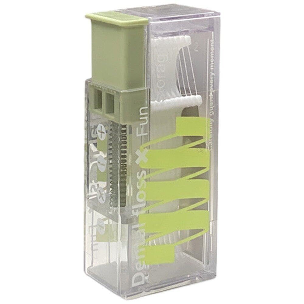 10pcs Portable Floss Storage Box Auto Refillable Oral Hygiene Care Floss Pick Dispenser Contains for Home