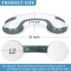 2-Pack Shower Handle Safety Grab Bars with Suction Cups for Bathtubs and Showers - Bathroom Rails Aid for Seniors, Elderly, Handicap - Wall & Bath Tub Toilet Support 12Inch view 3