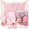 Golray Gifts for Teen Girls Kids -13 Pcs Teenage Girl Basket with Satin Pillowcase/Spa Robe/Journal/Mug, Christmas Birthday Gifts Set for Women Daughter Sister Tween Toy Age 10 11 12 14-18 view 1