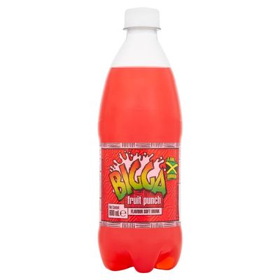 FreshCart Basics Biggaa Flavour Soft Drink 600ml - Flavoured Soft Drink with Sugar and Sweetener (06 Bottles, Fruit Punch)