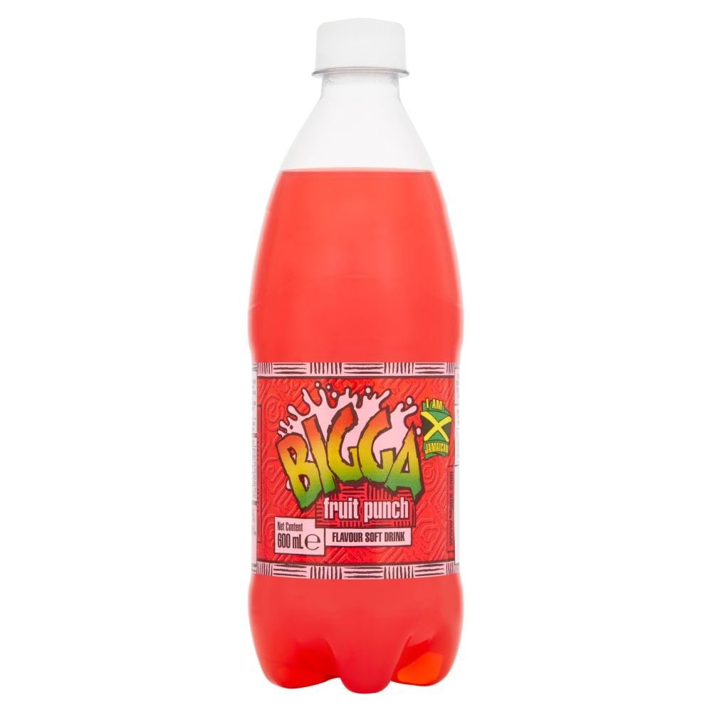 FreshCart Basics Biggaa Flavour Soft Drink 600ml - Flavoured Soft Drink with Sugar and Sweetener (06 Bottles, Fruit Punch)