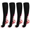 ACWOO Compression Socks for Women & Men, 2 Pairs Best Graduated Stockings Support, Non-Slip Breathable Running Socks for Sports, Flight, Maternity Pregnancy, Nurses, Travel - Boost Stamina & Recovery view 1