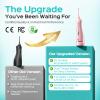 COSLUS C20 Water Dental Flosser Teeth Pick: 2026 Upgraded Portable Cordless Waterproof Flossing 300ML Rechargeable Travel Irrigation Cleaner IPX7 Pink view 2
