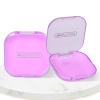 DIDATOOL Braces Box, Colourful Dentures Storage Box, Orthodontic Bit Box, Portable Storage Box, Ideal for Travel and Daily Use (Transparency Purple) view 1
