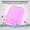 DIDATOOL Braces Box, Colourful Dentures Storage Box, Orthodontic Bit Box, Portable Storage Box, Ideal for Travel and Daily Use (Transparency Purple) view 3