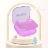 DIDATOOL Braces Box, Colourful Dentures Storage Box, Orthodontic Bit Box, Portable Storage Box, Ideal for Travel and Daily Use (Transparency Purple) view 4