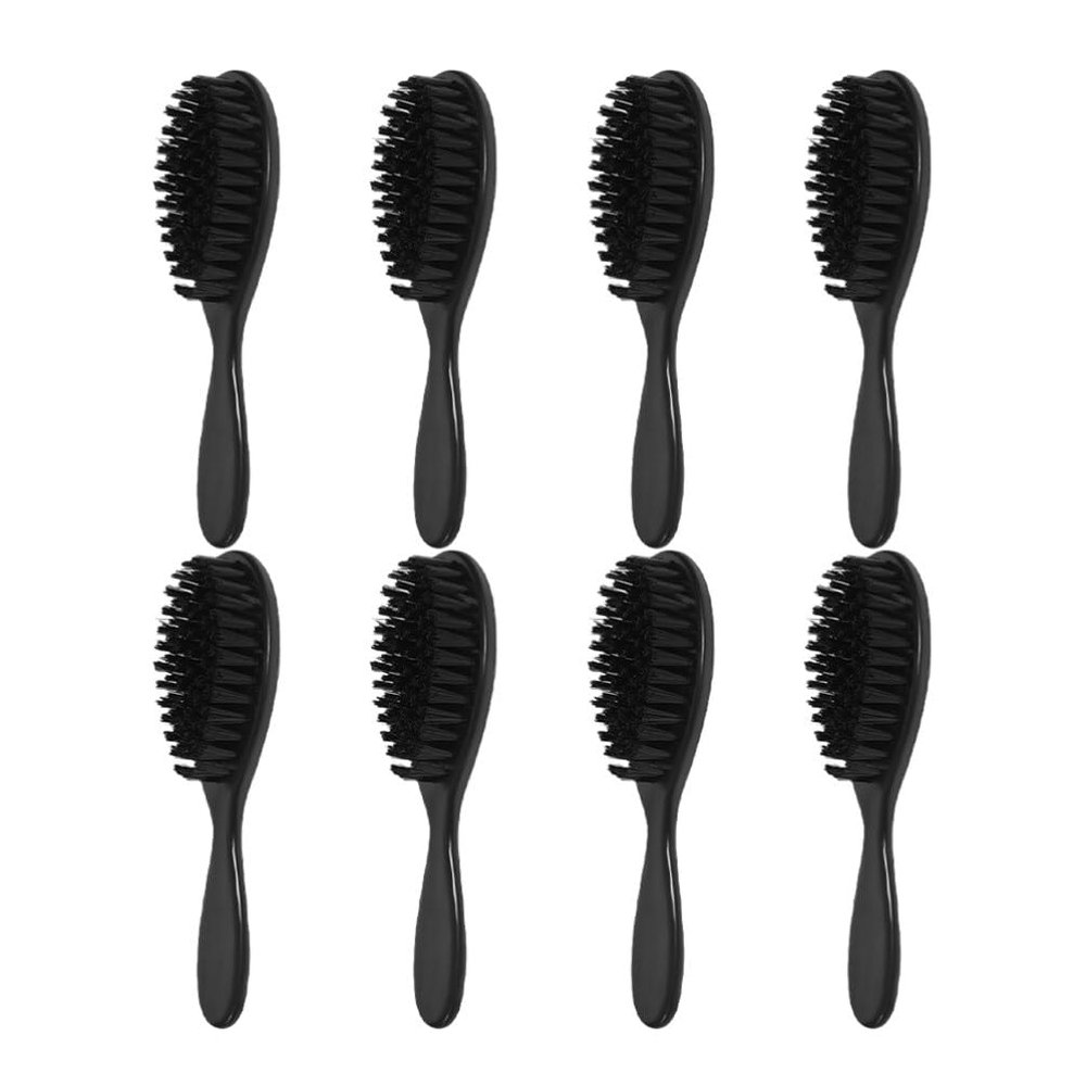Healeved 8pcs Men Beard Brush Bristle Grooming Tool for Beard Shaping Barber Hair Cutting Brush Neck Duster Salon Use Foam Hair Sweep