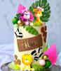 JeVenis Safari Baby Shower Cake Decorations Girl Two Wild Cake Wild One Cake Topper Safari Cake Decorations Wild One Cake Topper 1st Birthday Girl Zoo Animal Cake Toppers view 1