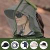 4PCS Mosquito Head Net, Extra Fine Holes Face Mesh Mosquito Net Hat, Midge Head Net for Gardening Hiking (DarkGreen) view 4
