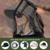 4PCS Mosquito Head Net, Extra Fine Holes Face Mesh Mosquito Net Hat, Midge Head Net for Gardening Hiking (Black) view 4