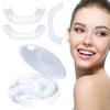 Dazzluxe Temporary Whitening Fake Teeth, Instant Veneers Smile Teeth Cosmetic Silicone Dentures, Upper & Lower False Teeth Veneers for Men Women Cover Missing Teeth - 2 Pairs view 1