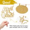 Glittery Mis Quince 15 Cake Topper, Mis 15 Aos Cake Decorations, Hello 15, Happy 15th Birthday Party Decorations for Girls Gold view 2