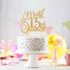Glittery Mis Quince 15 Cake Topper, Mis 15 Aos Cake Decorations, Hello 15, Happy 15th Birthday Party Decorations for Girls Gold view 4