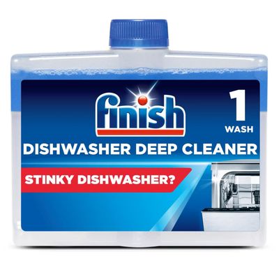 Finish Dishwasher Cleaner 250ml, Dual Action  Combats Grease & Limescale, Pack of 4