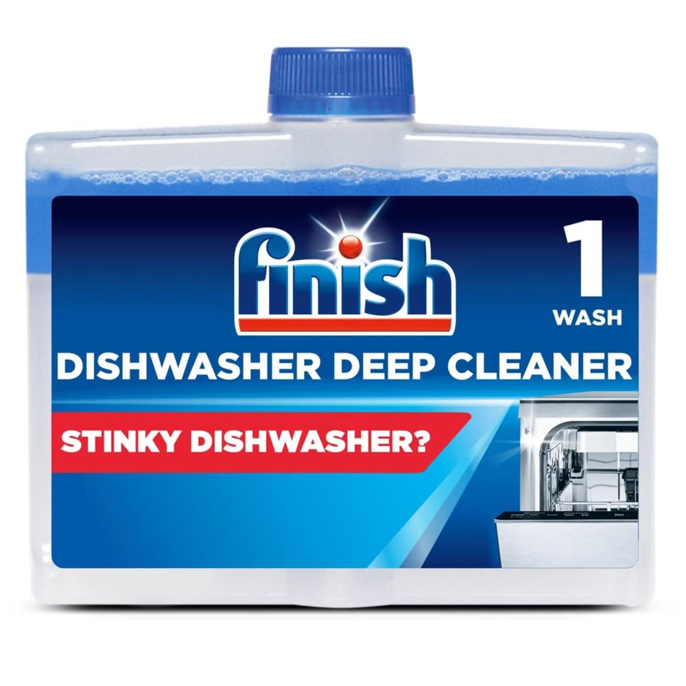 Finish Dishwasher Cleaner 250ml, Dual Action  Combats Grease & Limescale, Pack of 4