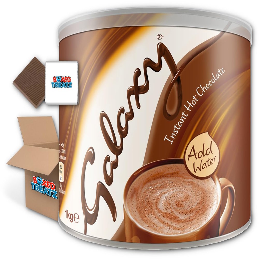 Galaxy Instant Hot Chocolate 1x1kg | Galaxy Smooth & Creamy Approximately 40 Servings Per Pack Boxed Treatz