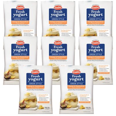 EasiYo Yogurt Greek Style Mango and Passionfruit 8 Pack Yoghurt