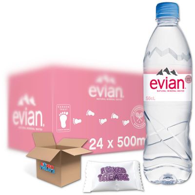 Eviann Mineral Water 500ml x 24 Bottles | Mineral Water | Still Water | Meetings, Events, Or Parties (24 x 50cl) - Boxed Treatz