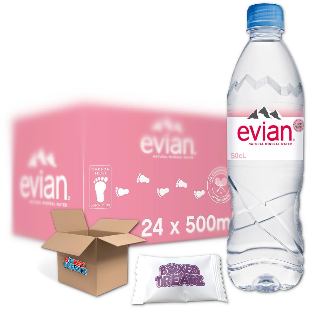 Eviann Mineral Water 500ml x 24 Bottles | Mineral Water | Still Water | Meetings, Events, Or Parties (24 x 50cl) - Boxed Treatz