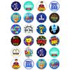 24 x Father's Day Party Pack Blue Edible Wafer or Icing Cupcake Topper Fun Dad Party Cake Decorations Perfect For Brownies Cookies Muffins & More! (Edible Wafer Card) view 1
