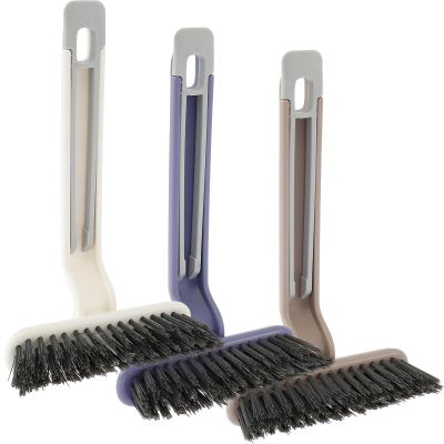 3Pcs Crevice Cleaning Brush with Ergonomic Handle 360 Rotating Crevice Cleaner Brush Efficient Crevice Gap Brush Hard Bristle Groove Cleaning Brush Multifunctional for Dead Corners Home Xiang