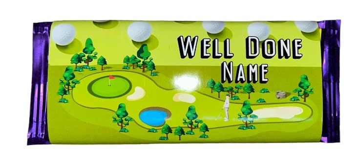 Personalised Golf Chocolate Bar- Well Done