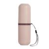 dijiusidy Toothbrush Case Travel Plastic Dust-Proof Toothpaste Storage Holder Tooth Brush Protector Cup Cleaning Organizer, Pink view 1