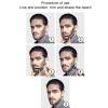 Beard Care Styling Template, Convenient Operation, Beard Hairline Shaping Tool, Perfect Line, Sturdy, Compact for Home for Men (Black) view 2