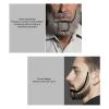 Beard Care Styling Template, Convenient Operation, Beard Hairline Shaping Tool, Perfect Line, Sturdy, Compact for Home for Men (Black) view 3
