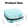 Sanitary Napkin Storage Bag, Robot Blue Background Tampon Zipper Bags Pouch, Period Bag for Teen Girls Feminine Menstruation Purse view 2